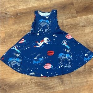 Kids Space Astronaut Planets Girls Dress M 7/8